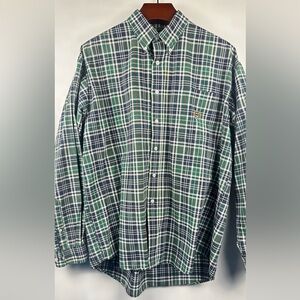 Cinch Miller‎ Style Mens Large Vintage Long Sleeve Plaid Button Down Shirt Ranch
